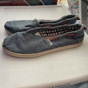 Women’s 7 toms denim blue brown flats